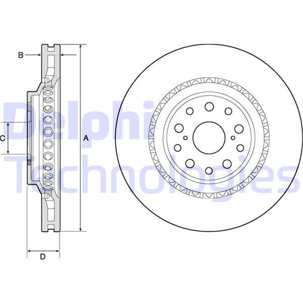 FREN DİSKİ TEKLİ PAKET - BOYALI. DELİKLİ ÖN LEXUS LS460. LS600H 08/2006 > 04/2010