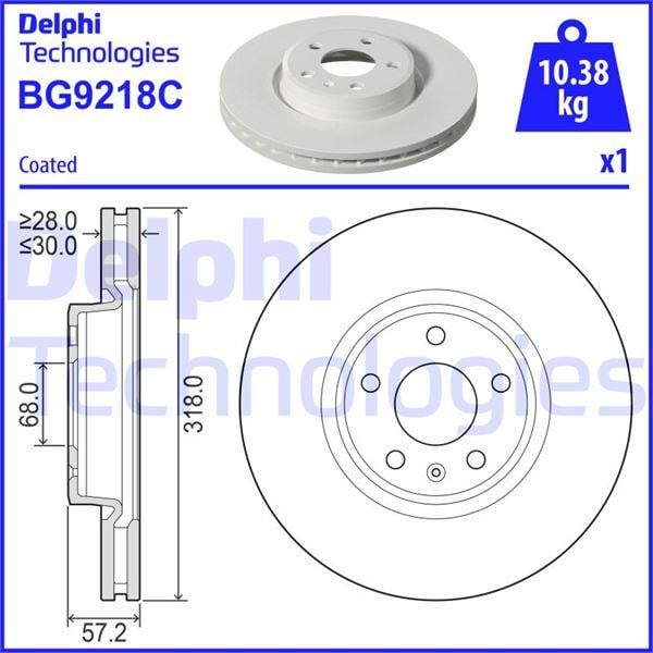 FREN DİSKİ TEKLİ PAKET - BOYALI. DELİKLİ ÖN AUDI A4. A5 05/2015 >