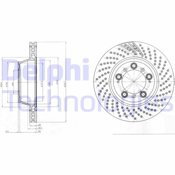 FREN DİSKİ TEKLİ PAKET - BOYALI. DELİKLİ ARKA PORSCHE 911 03/1999 >