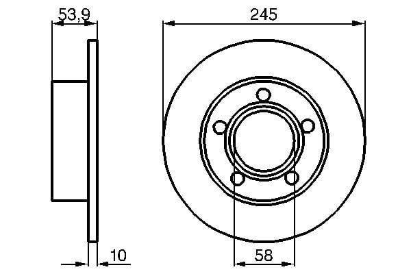 FREN DİSKİ. ARKA. 245 / 10-8 MM . KAPLAMALI