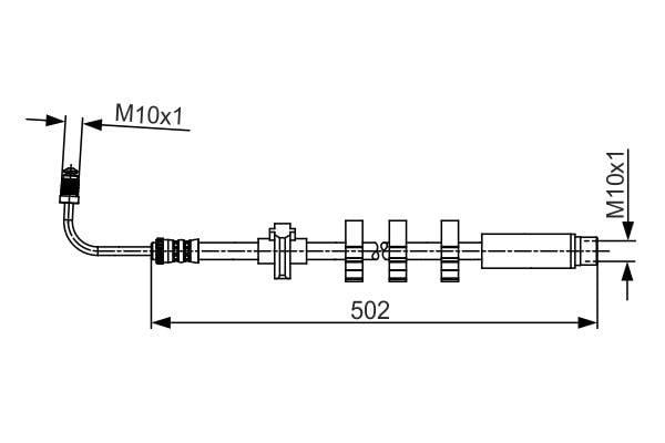 FREN HORTUMU SAĞ; ÖN. 502.00 MM