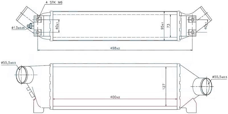 INTERCOOLER BRAZİNG INTERCOOLER A/M 400X217X73 TRANSİT 2.0 D 2000 96642-4522846-1671445