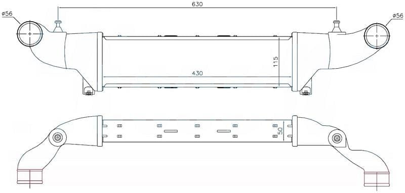 INTERCOOLER BRAZİNG INTERCOOLER A/M 430X115X50 C200 W202 93 96859