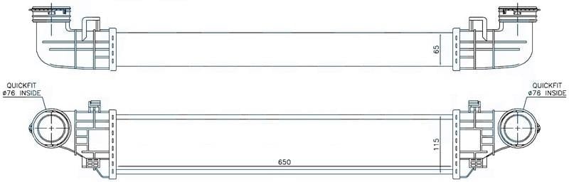 INTERCOOLER BRAZİNG INTERCOOLER A/M 650X115X65 E-CLASS W211 2002