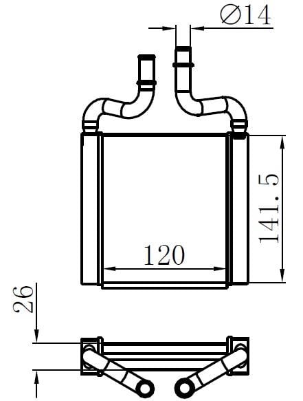 KALORİFER BRAZİNG HEATER A/M 120X142X26 DFM