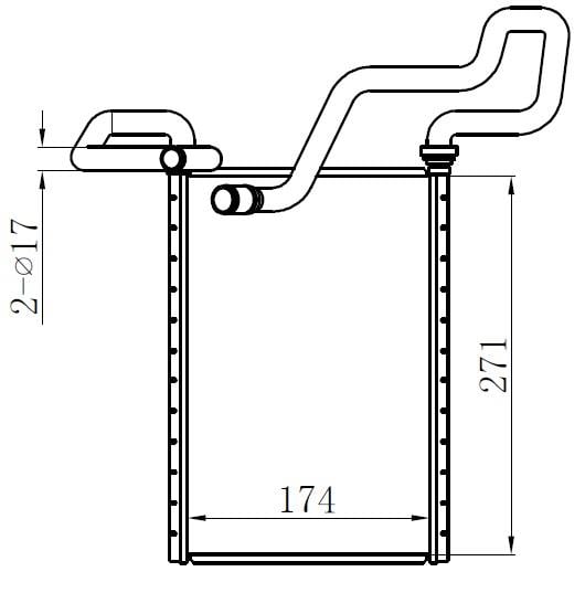 KALORİFER BRAZİNG HEATER A/M 174X270X22 ACCORD