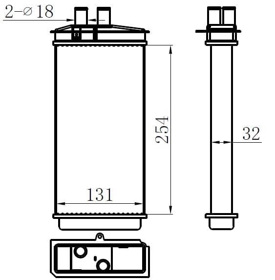 KALORİFER BRAZİNG HEATER A/M 254X131X32 FELİCİA 94 73655