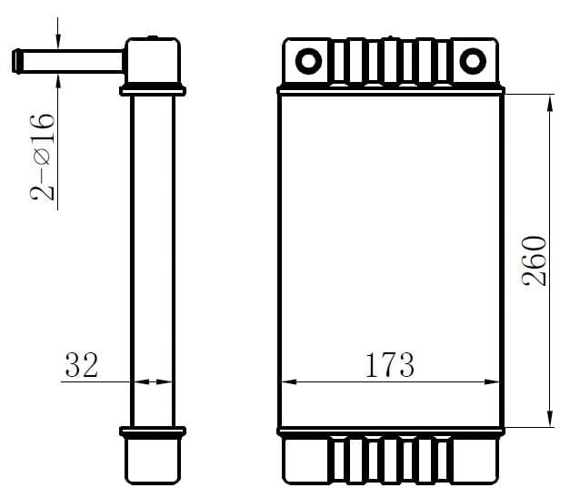KALORİFER BRAZİNG HEATER A/M 260X175X32 DUCATO ARKA