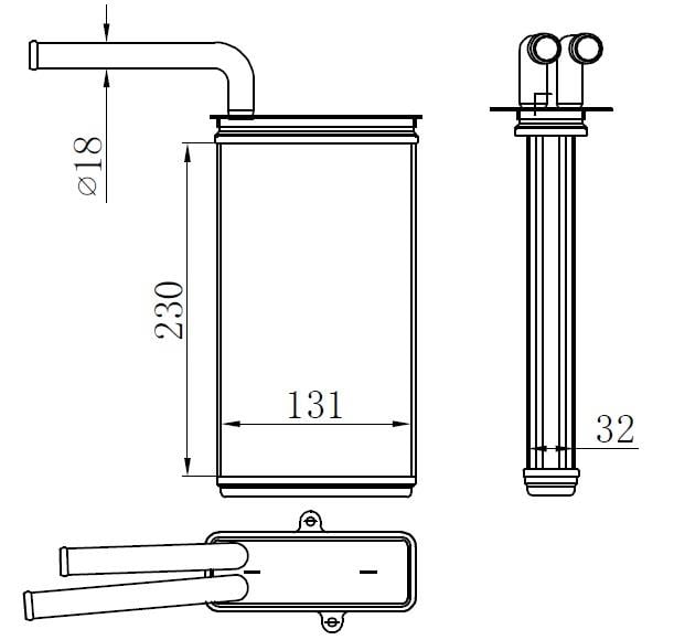 KALORİFER RADYATÖRÜ BRAZİNG 106 91-96 SAXO 96-03 AX 91-96 245x131x36