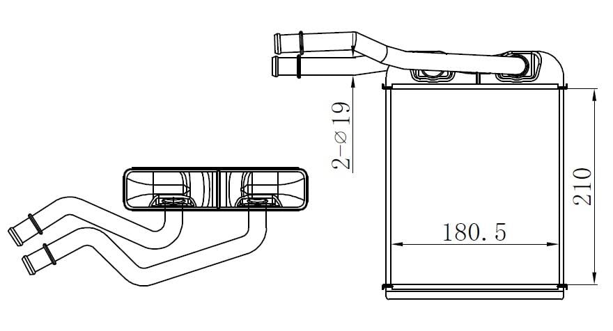 KALORİFER RADYATÖRÜ BRAZİNG VW TOUAREG 02 > AUDİ Q7 10 > 210X190X26 OTO.-MEK.