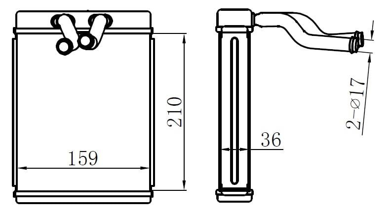 KALORİFER RDAYATÖRÜ BRAZİNG STAREX 211x158x36