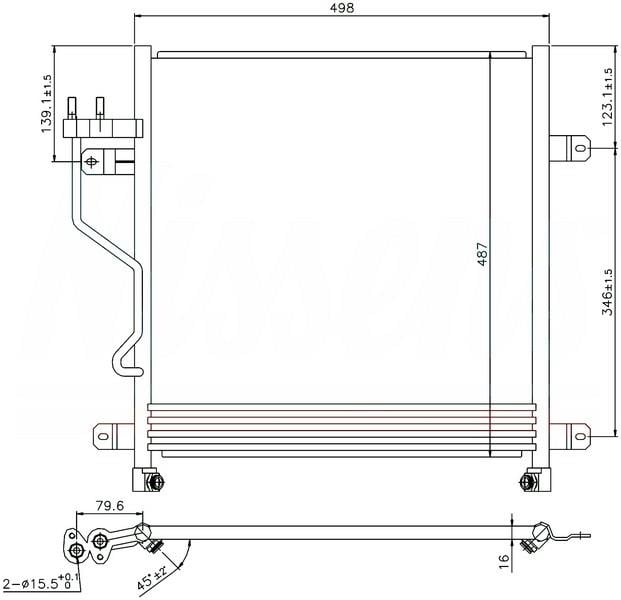 KLİMA BRAZİNG CONDENSER A/M CHEROKEE 2.5CRD/2.8CRD 2001 940323