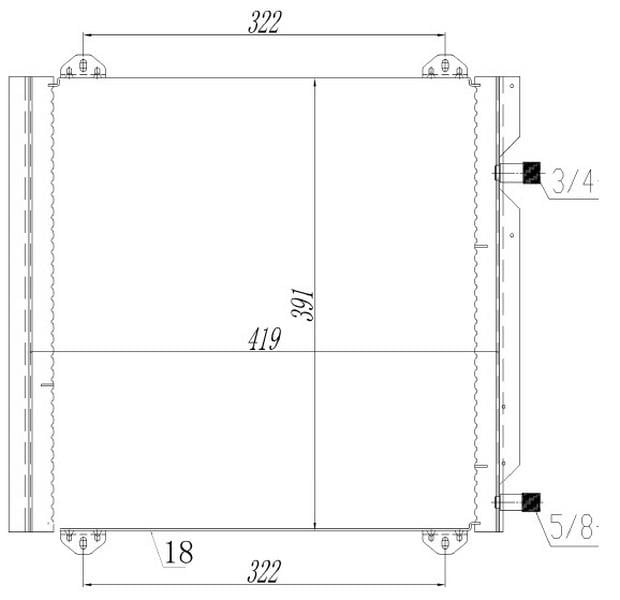 KLİMA BRAZİNG CONDENSER A/M TWİNGO 1.2İ 1993 940026