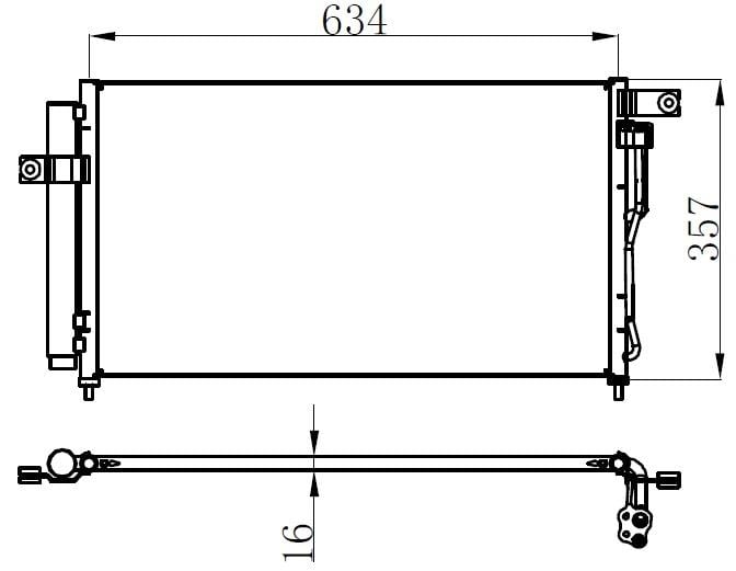 KLİMA KONDANSERİ ACCENT ERA 06> 605x352x17