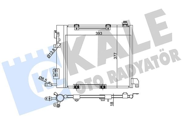 KLİMA KONDENSERİ ASTRA G-ZAFIRA 98-02 1.7DTI-1.7CDTI-2.0DI-2.0DTI-2.2DTI AL/AL 425x400x18