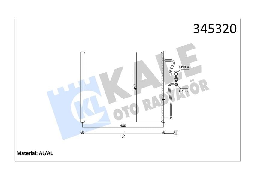 KLİMA KONDENSERİ BMW E38 725 TDS-728İ-730-735-740-750İ-İL 94 > OTO.-MEK. AL/AL