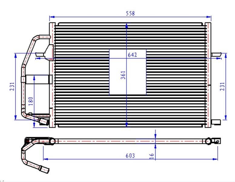 KLİMA KONDENSERİ ESCORT V-VI 1.4 CFI-1.4EFI-1.8 EFI-1.8 TD-2.0i 90 > 510x375x16