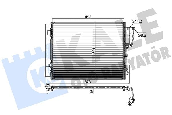 KLİMA KONDENSERİ HYUNDAI İ30-İ30 CW-KIA CEED-CEED SW-PRO CEED AL/AL 512x391x16