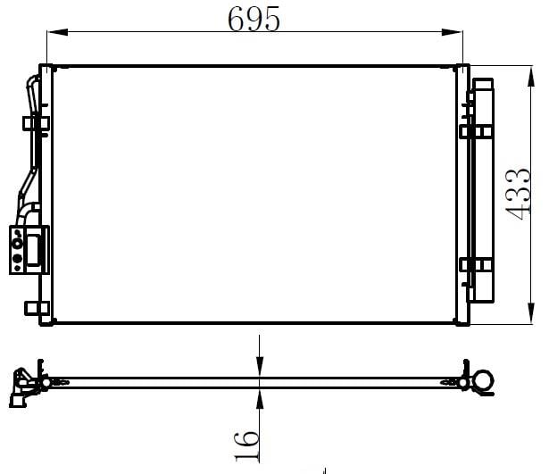 KLİMA KONDENSERİ HYUNDAI SANTAFE 2.0 CRDI 10 >