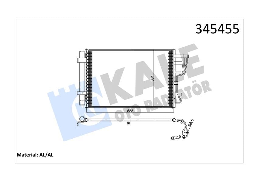 KLİMA KONDENSERİ KIA CEED 1.4İ-1.6İ 07 > 606x381x16 AL/AL