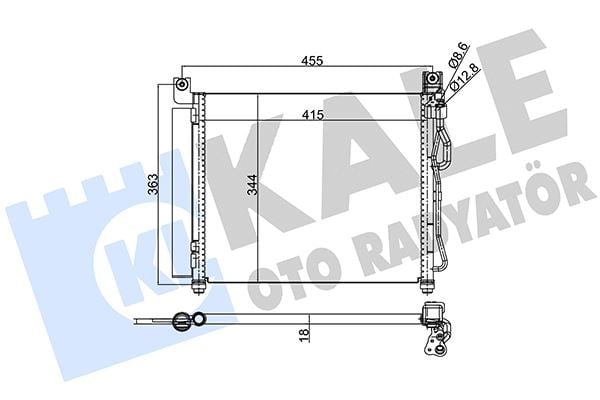KLİMA KONDENSERİ KIA PICANTO 1.0-1.1-1.1 CRDİ AL/AL 437x348x18