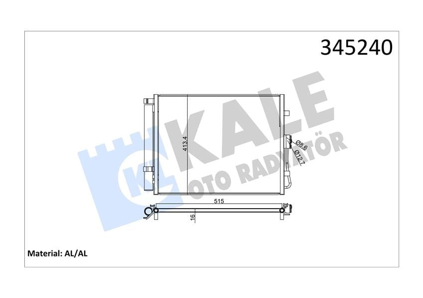 KLİMA KONDENSERİ KIA SOUL 1.6 CRDİ-1.6İ 16V 09 > OTO.-MEK. AL/AL