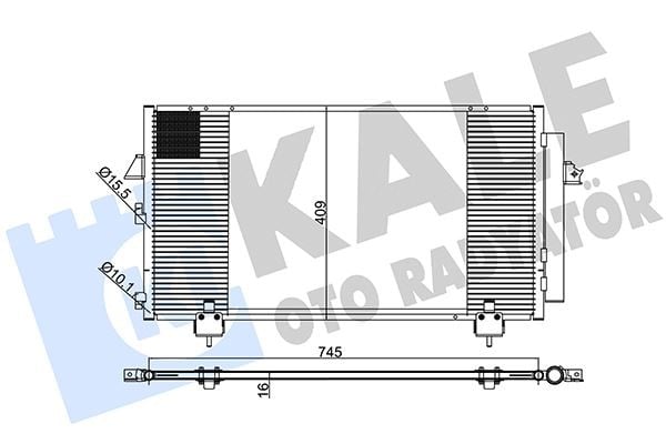 KLİMA KONDENSERİ TOYOTA RAV 4 II AL/AL 745x410x16