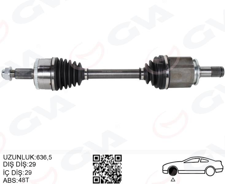 KOMPLE AKS ÖN SOL DISCOVERY 3 L319 DISCOVERY 4 L319 R.R SPORT I L320 636.5MM