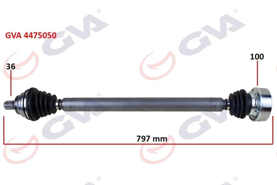 KOMPLE AKS SAĞ GOLF 5/6-A3-LEON-OCTAVIA 1.6 102 hp MAN. 797mm