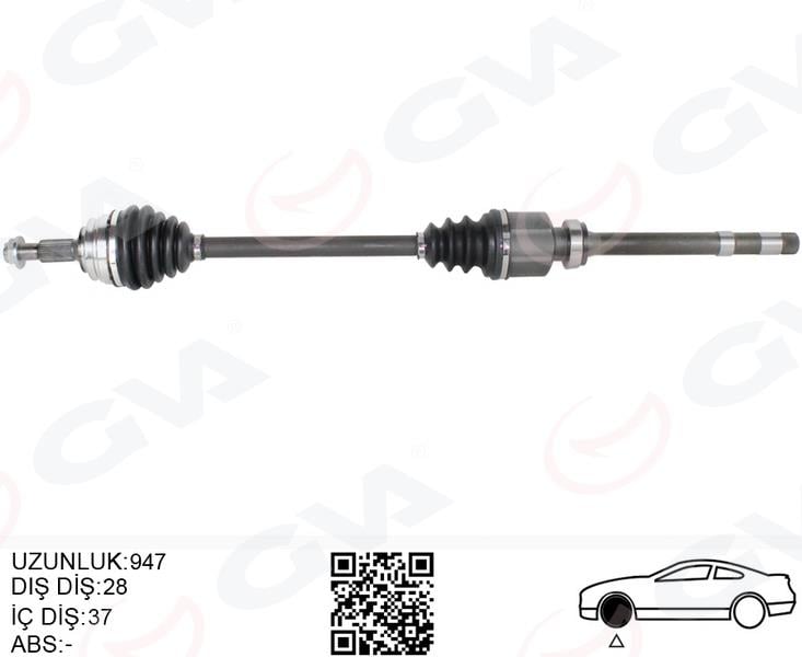 KOMPLE AKS SAĞ ON PSA 3008 1.5 -1.6 BlueHDI M-T 16- 5008 II 1.5 HDI-1.6 HDI M-T 14- C4 PIC. 1.6 HDI M-T 13- C5 AIRCROSS 1.5 HDI M-T 19-