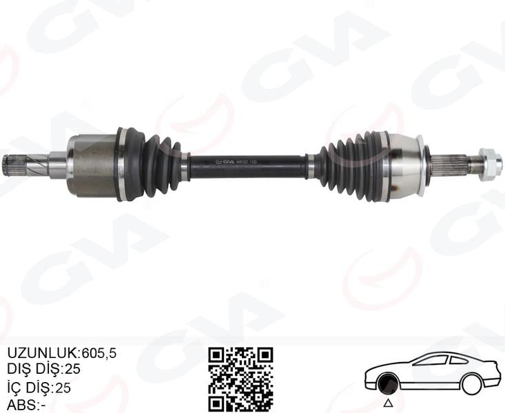 KOMPLE AKS SOL OPEL MOKKA 12>1.4 NET 1.6 CDTI DTN-DTU-DTH CHEVROLET TRAX 1.4-1.6 12> MANUEL VİTES 25 DİŞ