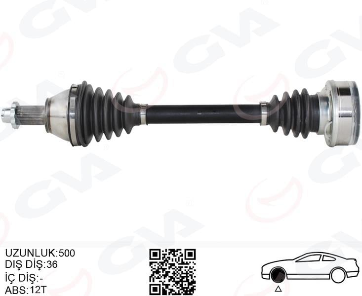 KOMPLE AKS SOL POLO-IBIZA-FABIA 1.4 16V 01-12 500mm