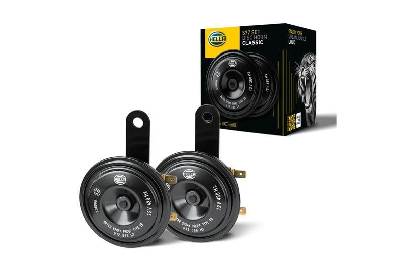 KORNA 12V SİYAH ELEKTRİKLİ 360-430HZ 110DB DÜŞÜK SES-YÜKSEK SES UNİVERSAL