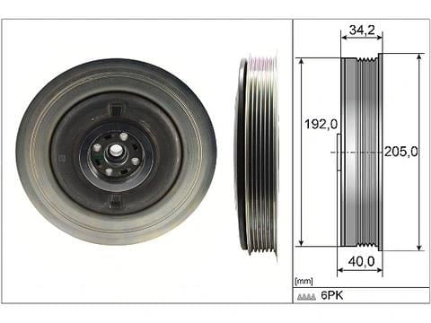 KRANK KASNAGI VOLVO S60 II 2.0 D2 15>18 S80 II D4 13>16 S90 II D3 16>18 V40 V70 III D2 13>16 XC40 2.0 D3 18>21 T4 AWD 14>