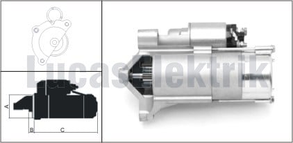 MARŞ MOTORU 12V 11 DIS 1.4kw JUMPER-BOXER-DUCATO-BERLINGO-C4-XSARA-PARTNER-P205-P206-P306-P307- P406-P407 1.9 D-2.0 HDI