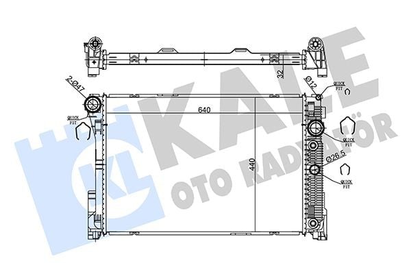 MOTOR SU RADYATORU MERCEDES GLK-CLASS X204 08>15 W204 C63 AMG 08>14