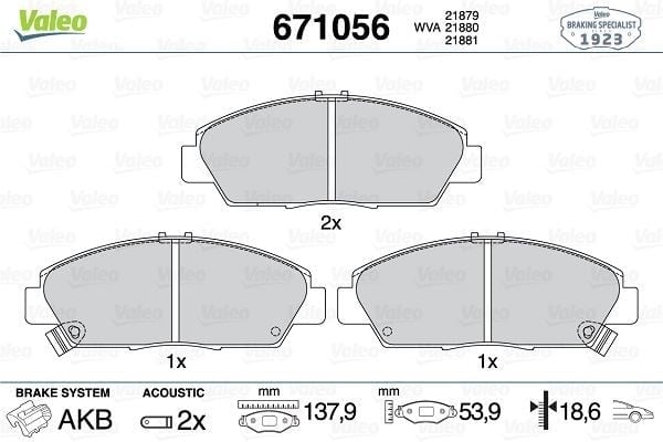 ÖN BALATA HONDA ACCORD 2.0İ 93-98 ROVER 600 618İ Sİ 96-99 620Sİ 93-99 620SDİ 94-99 14 LIK