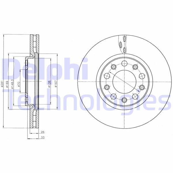 ÖN FREN AYNASI ALFA ROMEO GIULIETTA 1.4TB-1.6JTDM 10>FIAT 500X 1.4-1.3DMT-1.6DMTJ 14> 281x5DxHAVALI DF6450