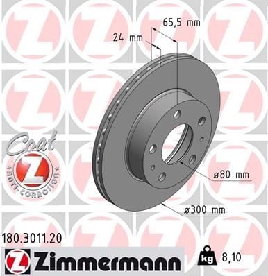 ÖN FREN AYNASI FIAT DUCATO 94>14 PEUGEOT BOXER 94>14 CITROEN JUMPER 94>14 KARSAN JEST 98> 300x24x5DELİK