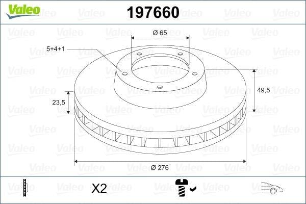 ÖN FREN AYNASI GOLF 7 12- LEON A3 13- OCTAVIA 12- 276x23.5x9DL HAVALI