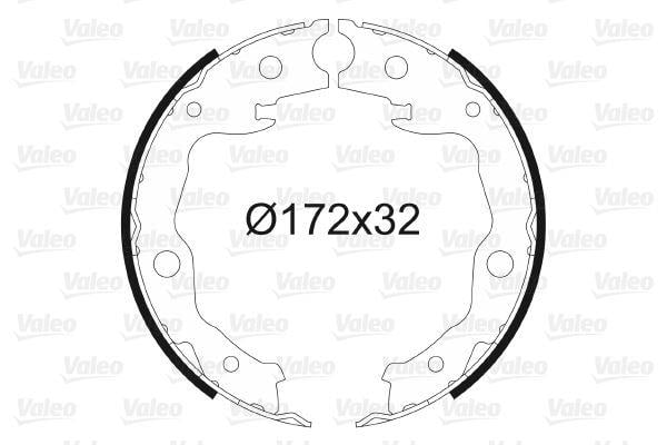 PABUÇLU FREN BALATASI ARKA RENAULT KOLEOS I 08> NISSAN X-TRAIL II T31 07>13 QASHQAI 07>13 PULSAR 14> JUKE 10> TOYOTA YARIS 20> RAV 4 III 06> RAV 4 IV 12> 172x32 MM