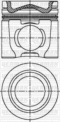 PISTON SEGMAN Q131.0MM STD -VOLVO-DH12 E-FH13 360/400/440-FM13 360/400/440