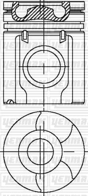 PISTON SEGMAN Q98.43MM STD -VOLVO-TD 63 E-TD 63 ES-TD 63 KDE TD61