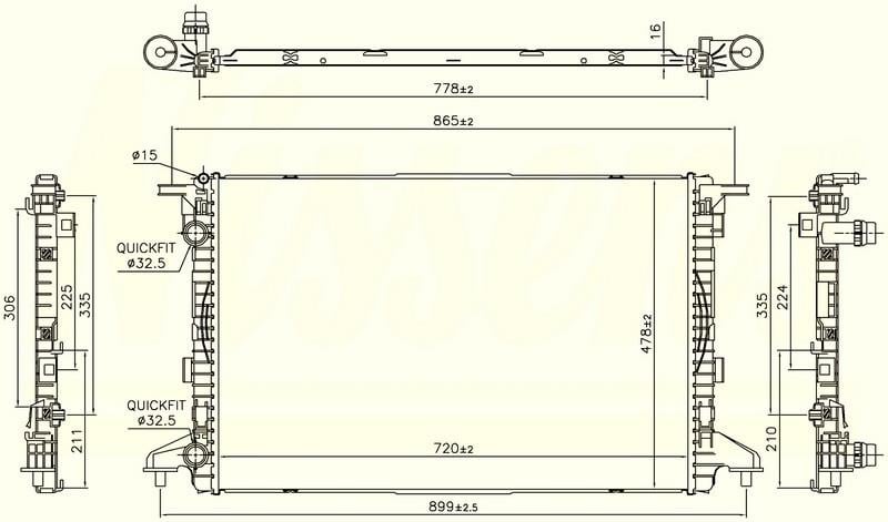 RADYATOR BRAZİNG A/M 720X478X16 A4 1.4 TFSI 2015 606463
