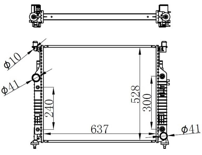 RADYATOR BRAZİNG AT 637X528X40 GL W164 06 / ML W164 05- 62576A
