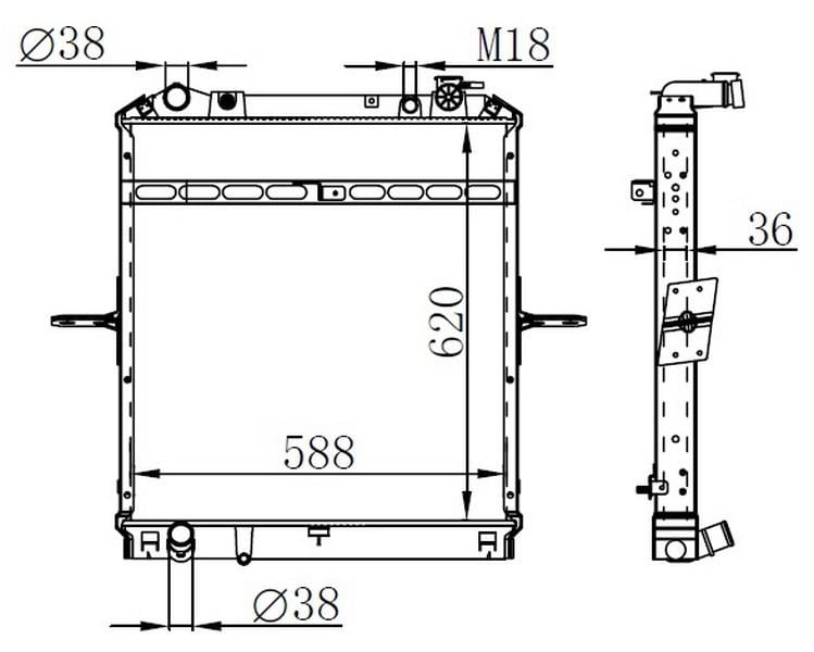 RADYATOR BRAZİNG MT 620X588X36 NLR