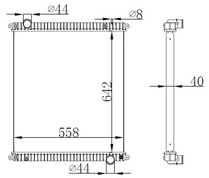 RADYATOR BRAZİNG MT 642X558X40 EUROCARGO E18 01 61967