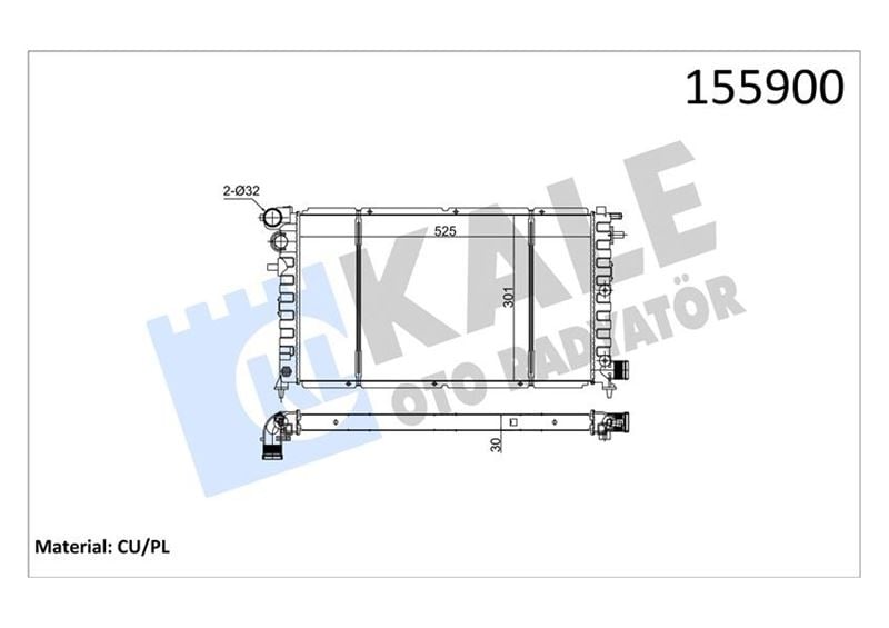 RADYATÖR SAXO 96-01 106 96> 1.5D AC KLİMASIZ MEK 529x286x24