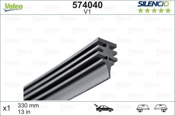 SİLECEK LASTİĞİ SILENCIO x1 330mm V1 ARKA BRAVO-PALIO WEEKEND-UNO