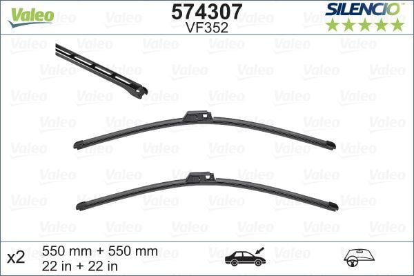 SILECEK SUPURGESI TAKIMI 550mm / 550mm MERCEDES W203 CL203 S203 C209 A209 . AUDI A4